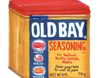 Old Bay Seasoning Illustration Art Print