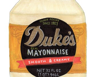 Dukes Mayonnaise Art Print