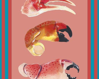 Crab Claws Print: Kitchen Wall Art