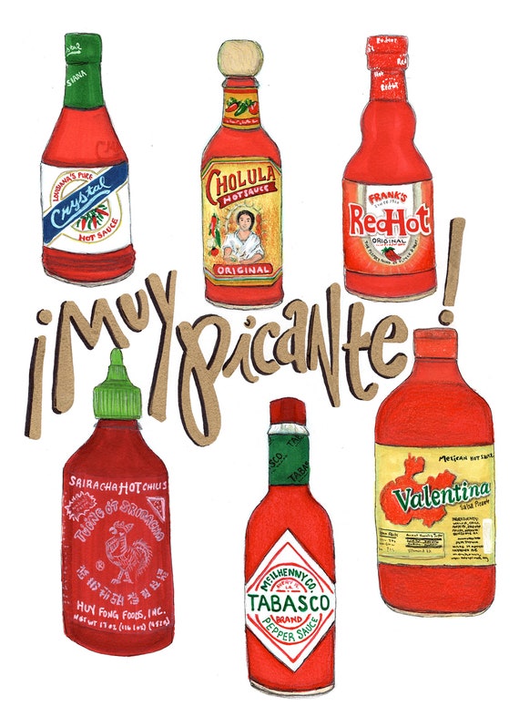 Hot Sauce in My Bag Swag // Muy Picante Very Spicy Etsy