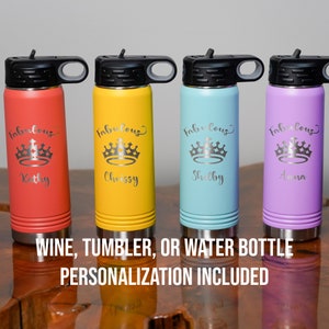 Fabulous Crown - 40 and Fabulous - 50 and Fabulous (Personalization Included!) Engraved Water Bottle or Tumbler - 40th 50th Birthday