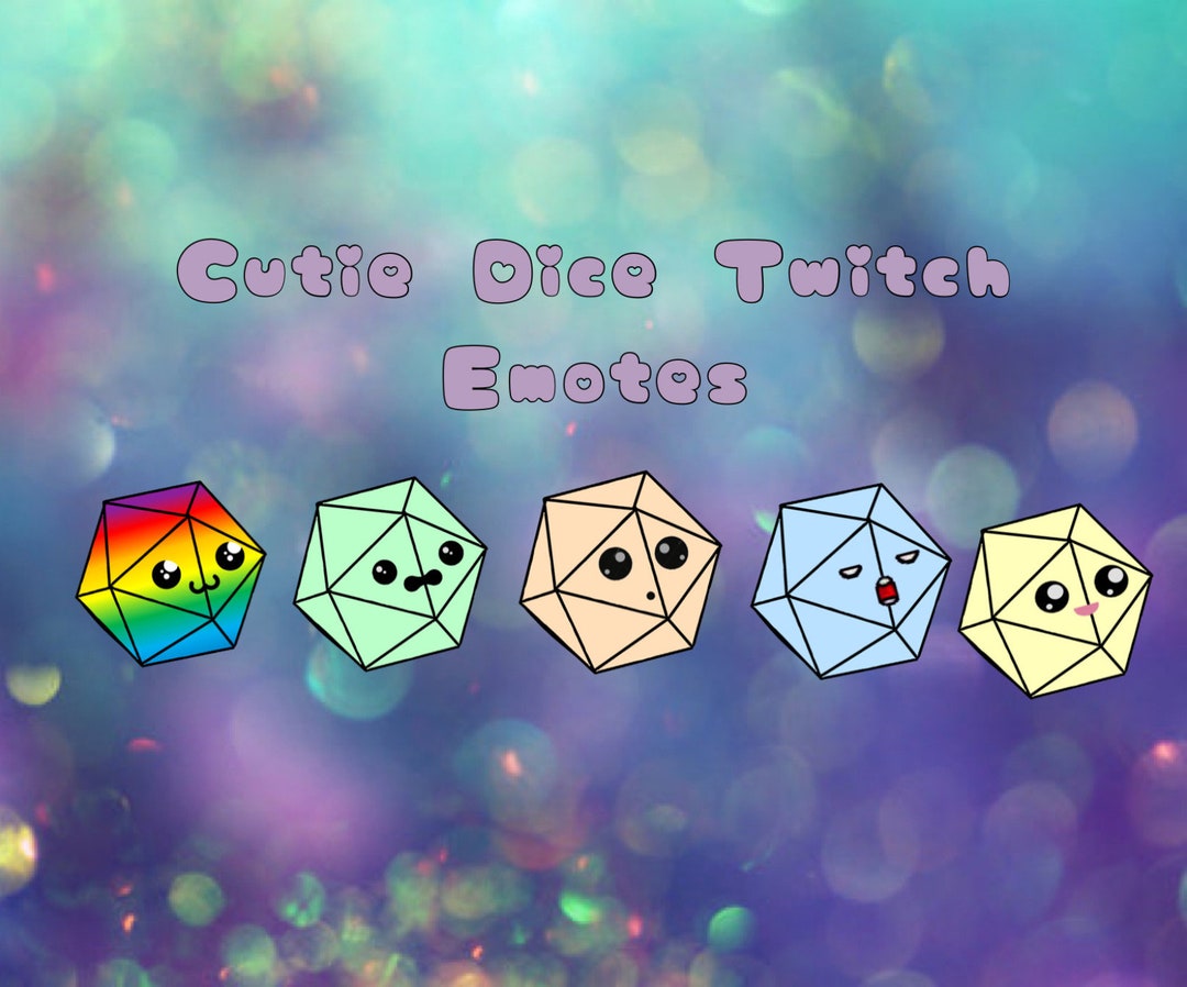 Cutie Dice Twitch Emotes/ Sub Badges Etsy