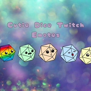 Cutie Dice Twitch Emotes/ Sub Badges