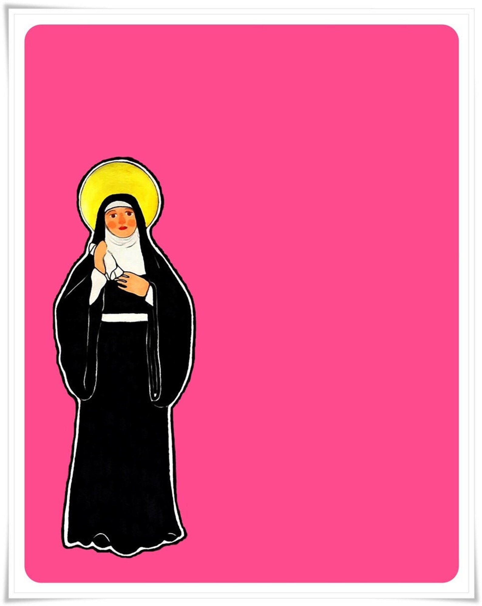 Modern Catholic Art Saint Monica Painting Illustration Baptism Etsy