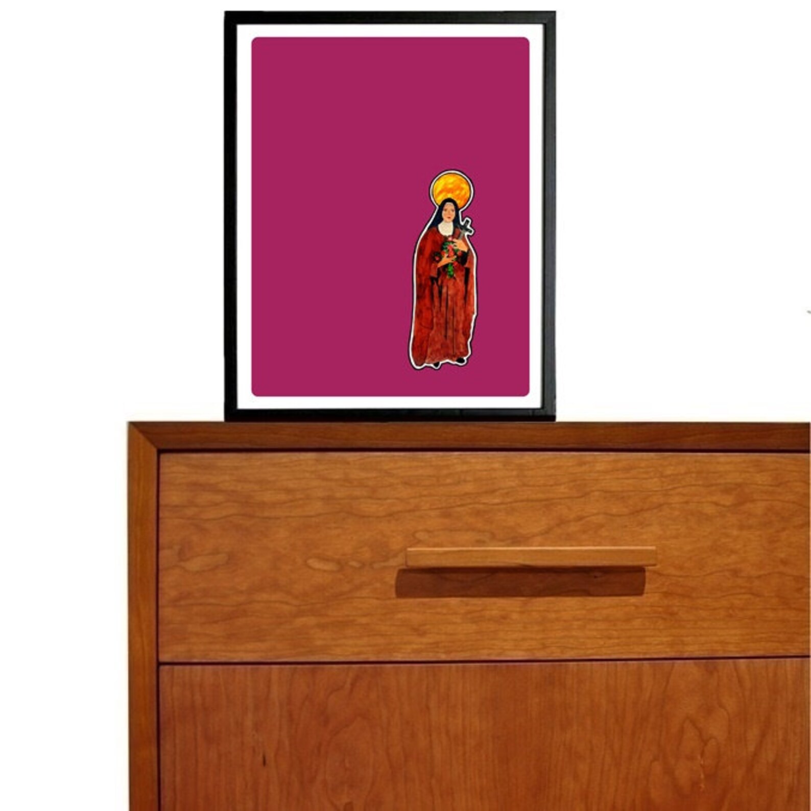 Modern Catholic Art Saint Therese Lisieux Painting Etsy