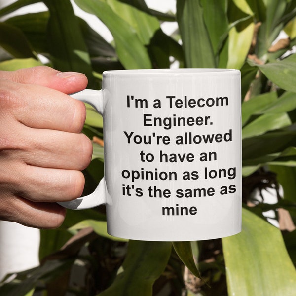 Telecom Engineer Mug, Funny Engineering 15oz Large Coffee Cup