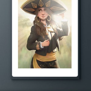 Mariachi Chicana Mexican Wall Art, Chola Hone Decor