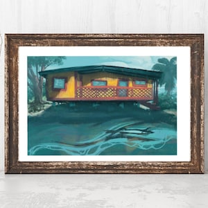 Puerto Rican Wall Art Print Home Decor