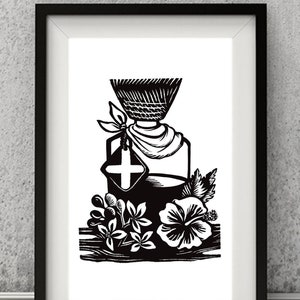 Dominican Republic Mamajuana Art Print, Santo Domingo Home Decor Gifts