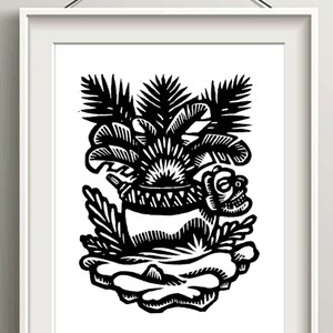 Puerto Rican Taino Art Print, Boricua Home Decor Gifts