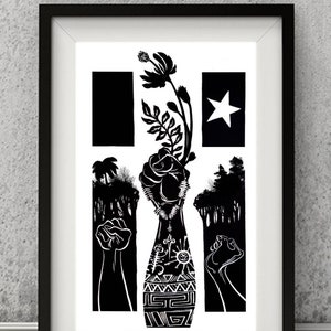 Puerto Rican Grito de Lares Art Print, Boricua Flag  Home Decor Gifts