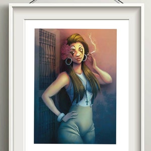 Chicana Mexican Wall Art, Chola Hone Decor