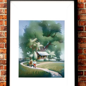 Puerto Rican Jibaro Wall Art Print Boricua Home Decor Gifts
