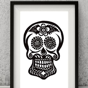 La Calaca Chicana Mexican Wall Art, Cholo Hone Decor