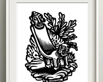 Puerto Rican Taino Art Print, Boricua Home Decor Gifts