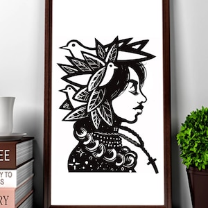 Dominican Republic Candido Bido Art Print, Santo Domingo Home Decor Gifts