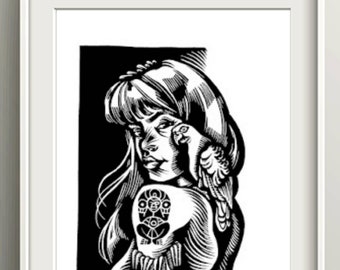 Puerto Rican Taino Wall Art Print, Boricua Home Decor Gifts