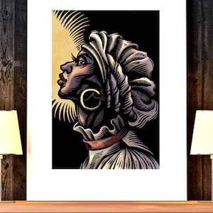 Puerto Rican Jibara Art Print, Boricua Bomba y Plena Home Decor Gifts