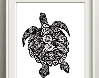 Puerto Rican Taino Art Print, Boricua Home Decor Gifts