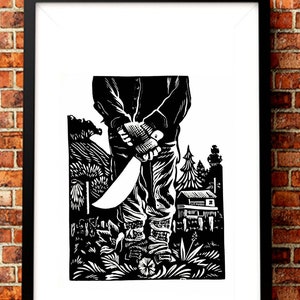 Puerto Rican Jibaro Art Print, Boricua Home Decor Gifts