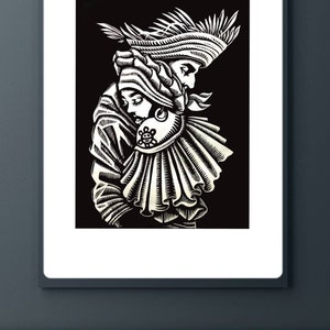 Puerto Rican Jibaro Art Print, Boricua Home Decor Gifts