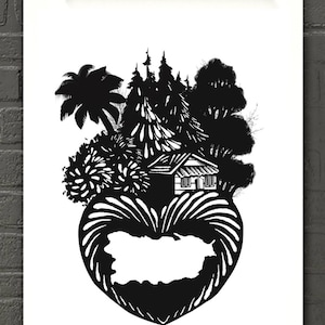 Puerto Rican Jibaro Art Print, Boricua Home Decor Gifts