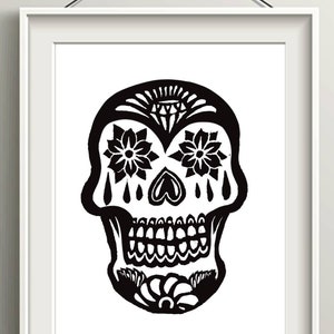 La Calaca Chicana Mexican Wall Art, Cholo Hone Decor