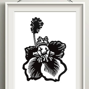 Puerto Rican Coqui Art Print, Boricua Home Decor Gifts