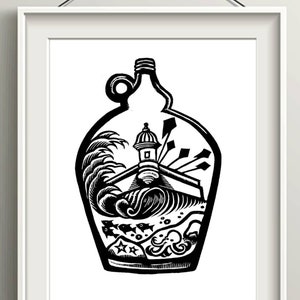 Puerto Rican Old San Juan Art Print, Boricua El Morro Home Decor Gifts