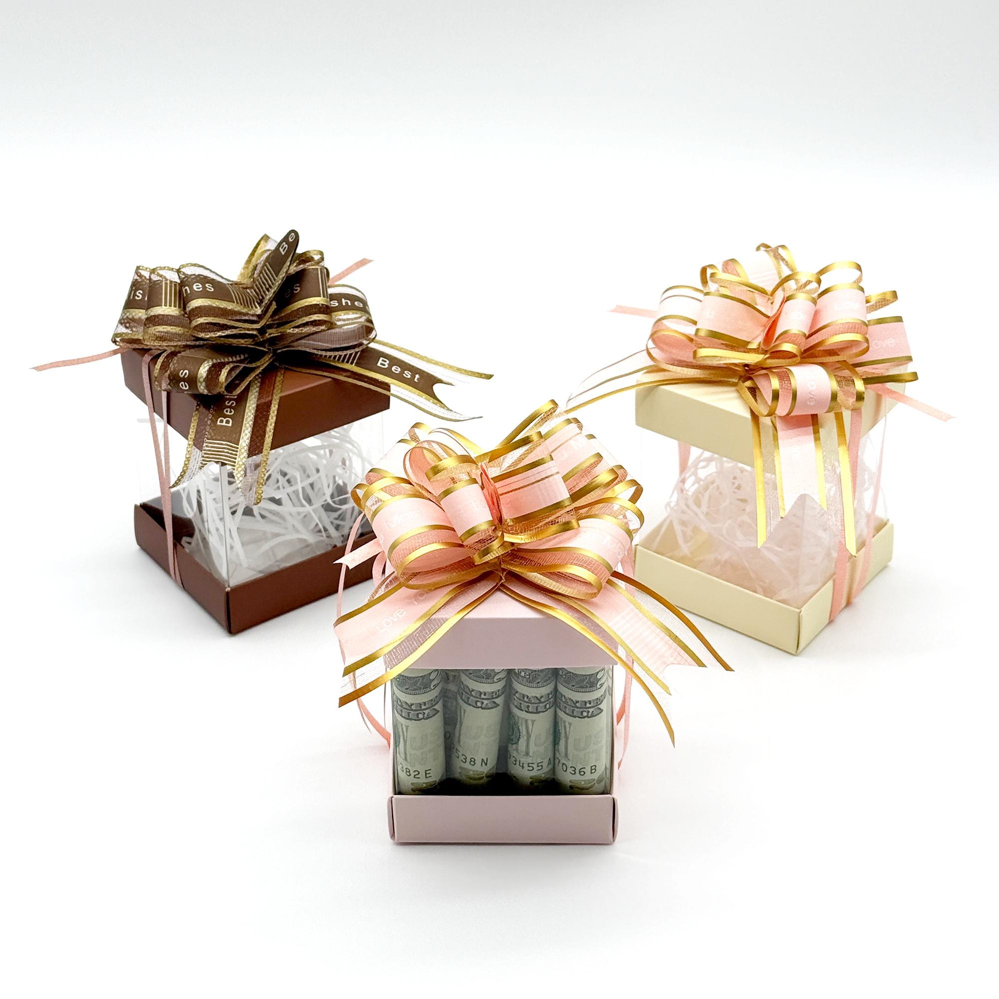 Elegante caja de regalo con cinta / Caja de dinero única para cumpleaños, graduación, aniversario, Navidad, San Valentín, caja de dinero DIY
