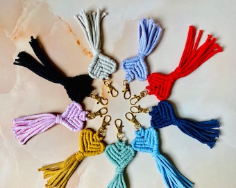 DIY Macrame Heart Keychain Kit: Teen Craft Gift, Party Favor