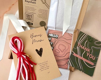DIY Heart Macrame Keychain Kit: Step Mum Gift