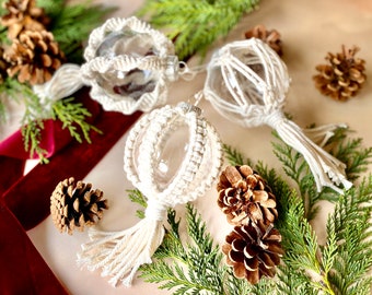 Macramé Christmas Bauble Decoration DIY Kit