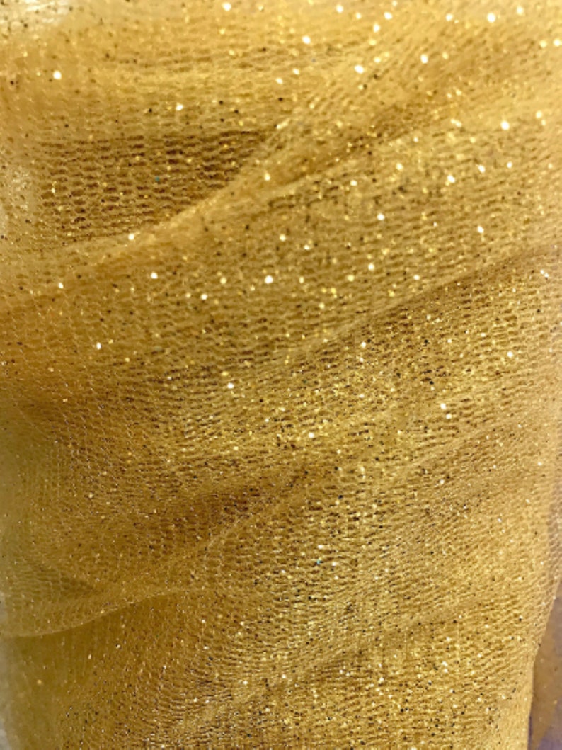 Shimmering Shiny Glitter Tulle Fabric By The Yard 60 Etsy