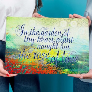 The Rose of Love - Hidden Words | Canvas Gallery | Baha&#39;i Wall Art | Baha&#39;i Arts | Baha&#39;i Quotes | Bahai Prayer | Bahai Gift