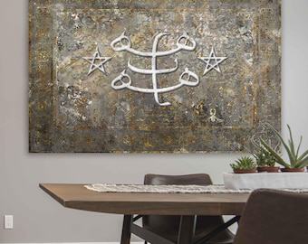Baha'i Ringstone Canvas Art: Symbol of Unity