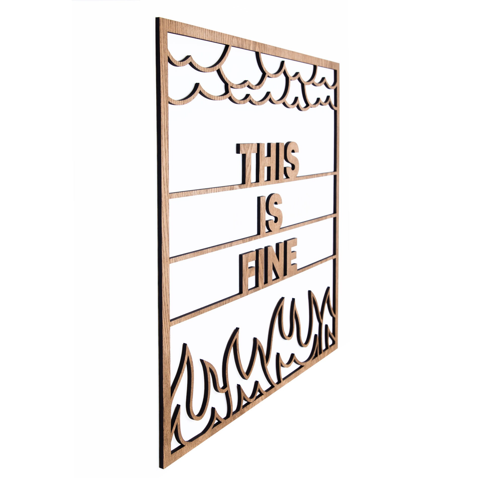 This is fine wood art Wall Art Decor positive affirmation Etsy