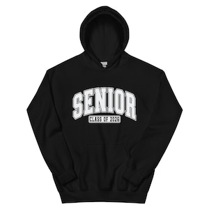 Senior 2026 Classic Hoodie in White, Graduation Shirt, High School Senior Hoodie, Class of 2026, Senior Gift