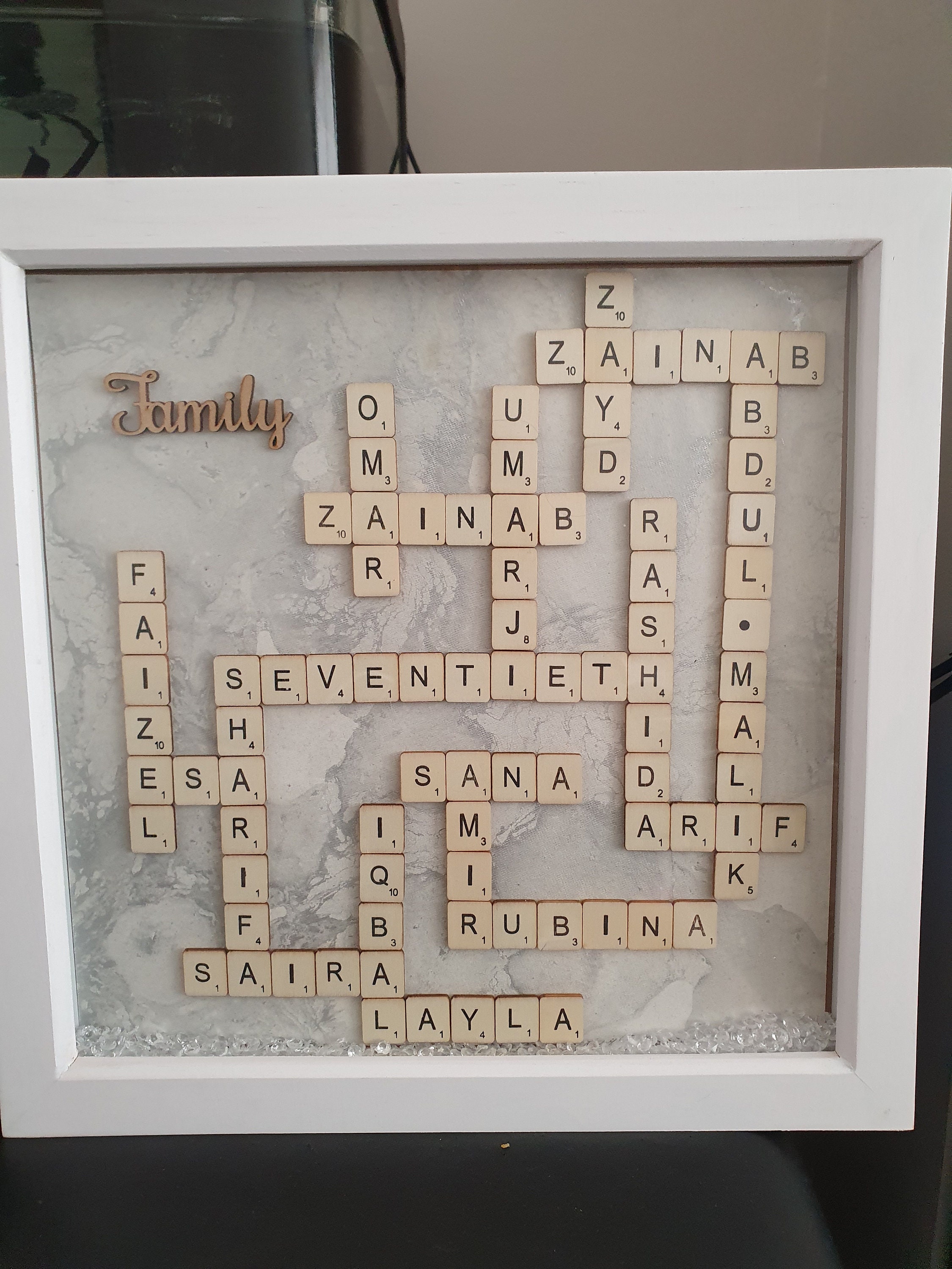 Large Scrabble Frame Etsy