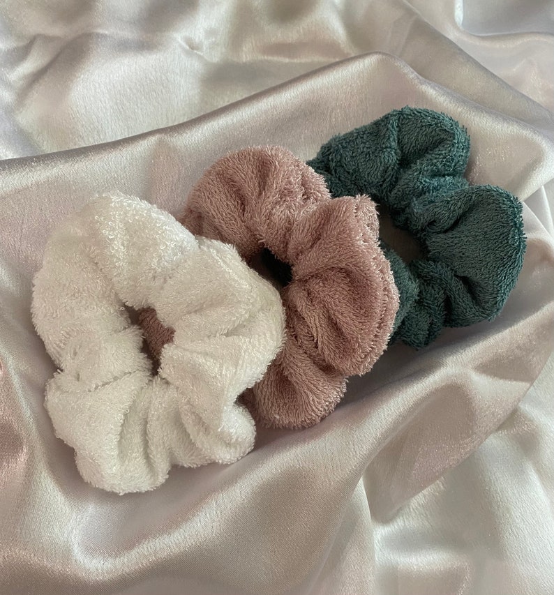 Towel Scrunchies Scrunchies For Wet Hair Handmade Etsy