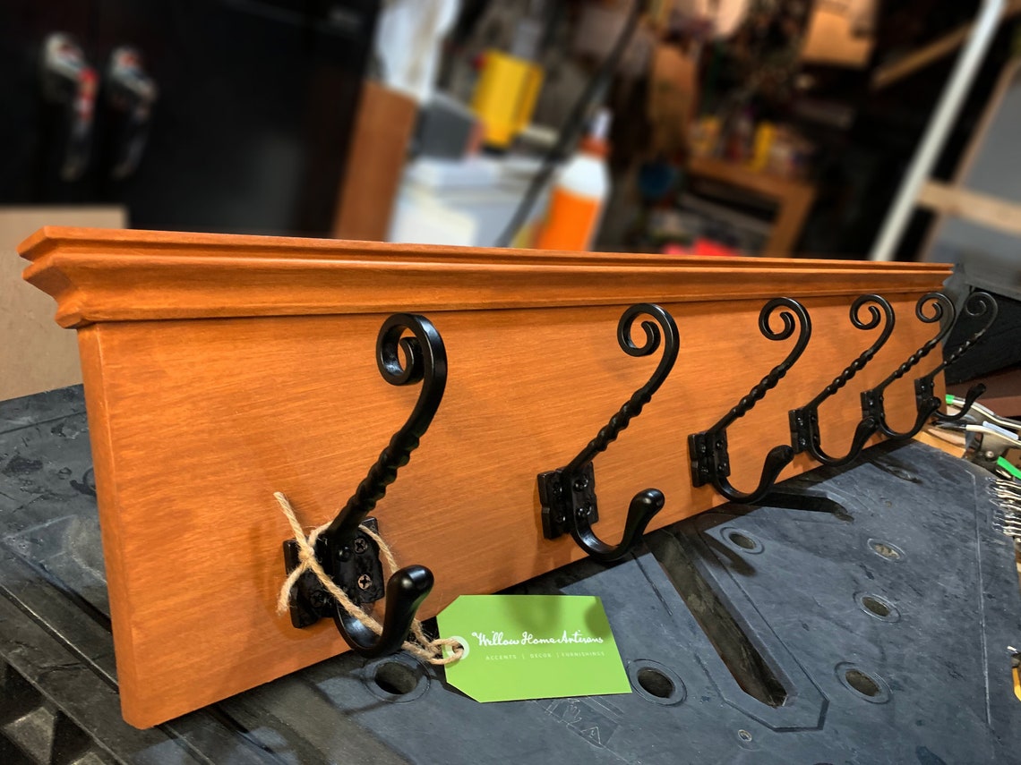 Farmhouse Coat Rack / French Country Coat Rack / Honey Pine Etsy