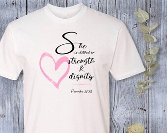 Breast Cancer Awareness Heart Unisex Graphic Tee