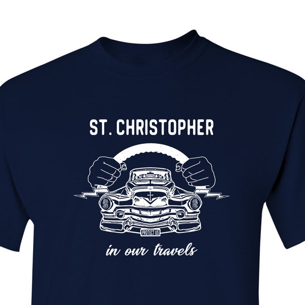 St Christopher White Graphic Tee