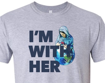 I'm With Her Catholic Marian Graphic  T-Shirt