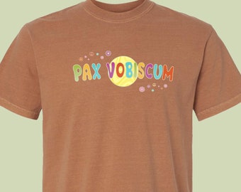 Pax Vobiscum Peace Be With You Catholic Hippie Graphic T-Shirt