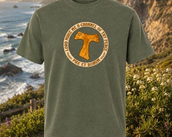 St. Francis Prayer Tau Cross Shirt | Pax et Bonum | Comfort Colors 1717 | Catholic Gift | Franciscan Tee