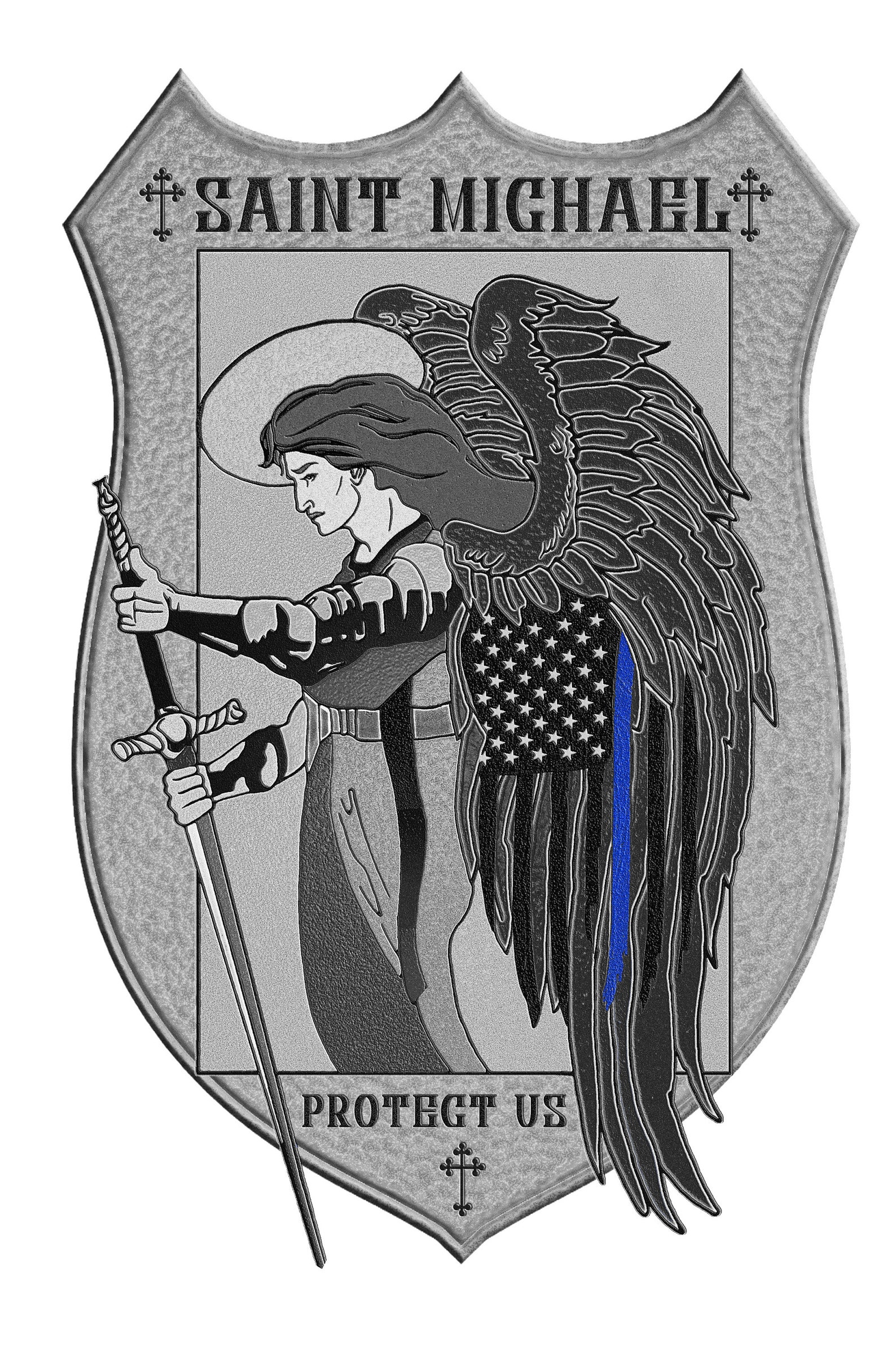 Michael Patron Saint of Police Officers Hoodie - Etsy Nederland