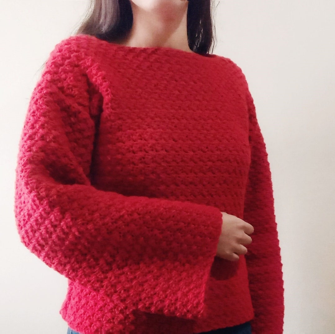 Crochet Pattern in Spanish, Crocheted Sweater, Downloadable Pdf