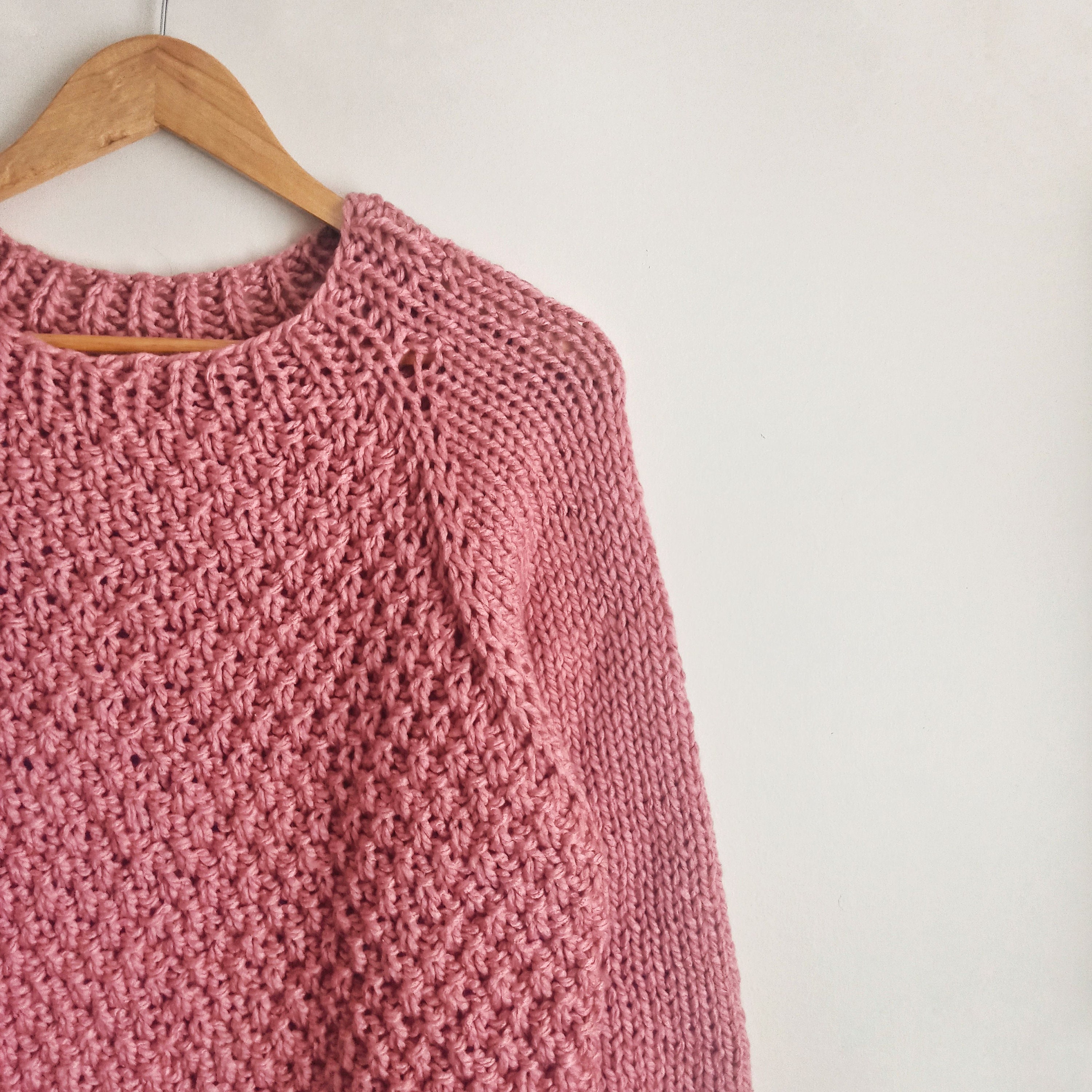 Patrón de tejido en suéter raglan tejido dos agujas - Etsy España