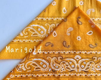 Pañuelo de algodón desteñido con estampado paisley - Festivales - Despedidas de soltera/novias - Bodas - Mascarilla